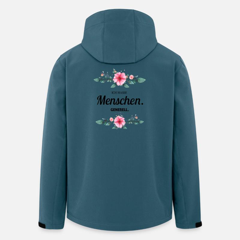 Ich Hasse Menschen Generell - Recycelte Männer Softshell-Jacke von Stanley/Stella - Dunkles Petrol