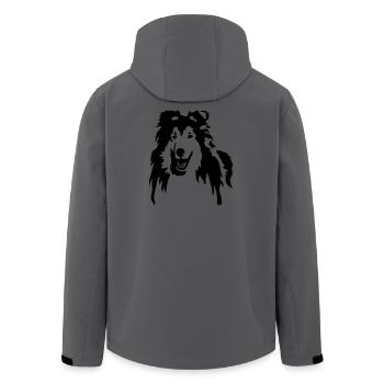 Collie - Recycelte Männer Softshell-Jacke von Stanley/Stella - Dunkles Petrol - Hinten - AI Model Male 185 light (185cm)