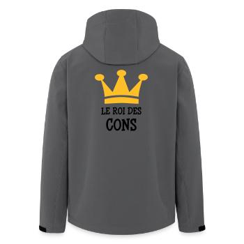 The King of Cons - Men’s Recycled Softshell Jacket by Stanley/Stella - stargazer - Back - AI Model Male 185 light (185cm)