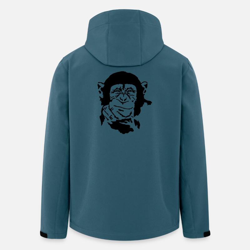 Affe - Recycelte Männer Softshell-Jacke von Stanley/Stella - Dunkles Petrol