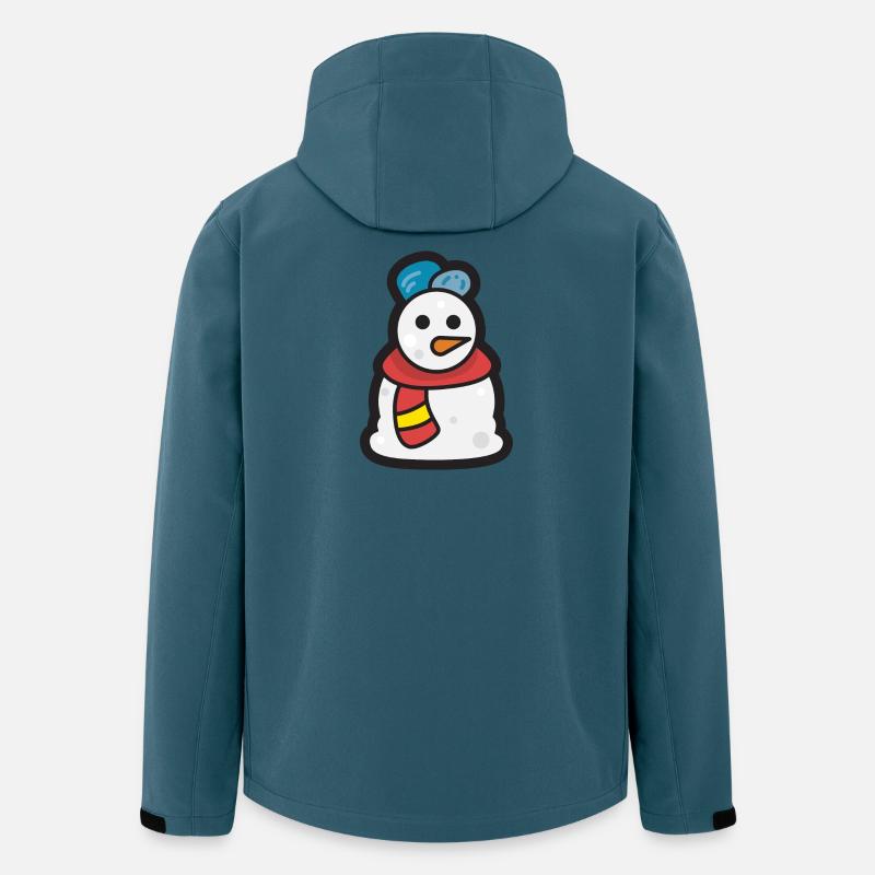 Schneemann - Frohe Weihnachten - Recycelte Männer Softshell-Jacke von Stanley/Stella - Dunkles Petrol