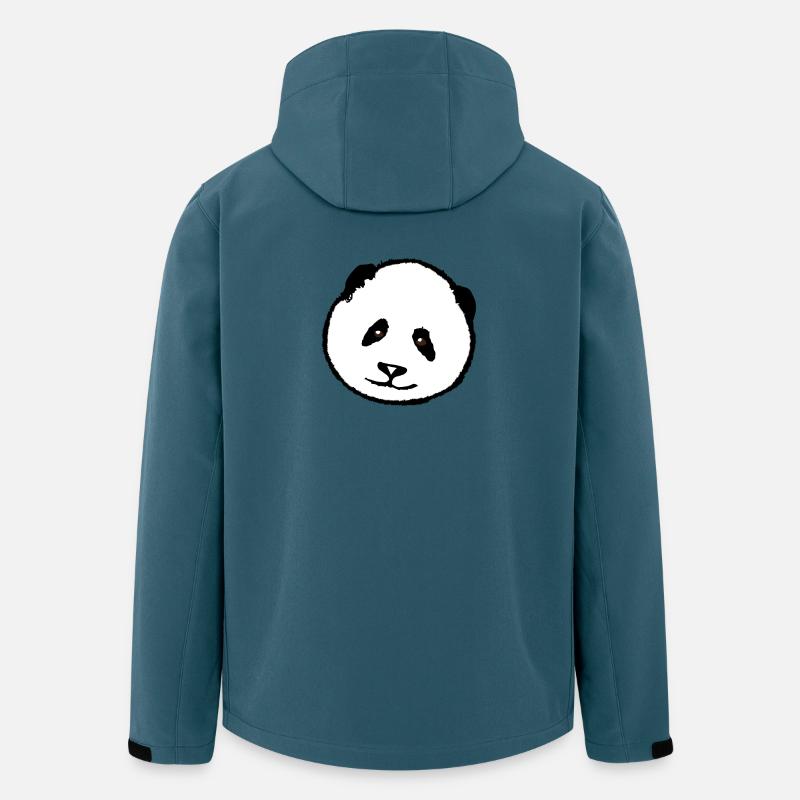 Panda Tiermotiv - Recycelte Männer Softshell-Jacke von Stanley/Stella - Dunkles Petrol