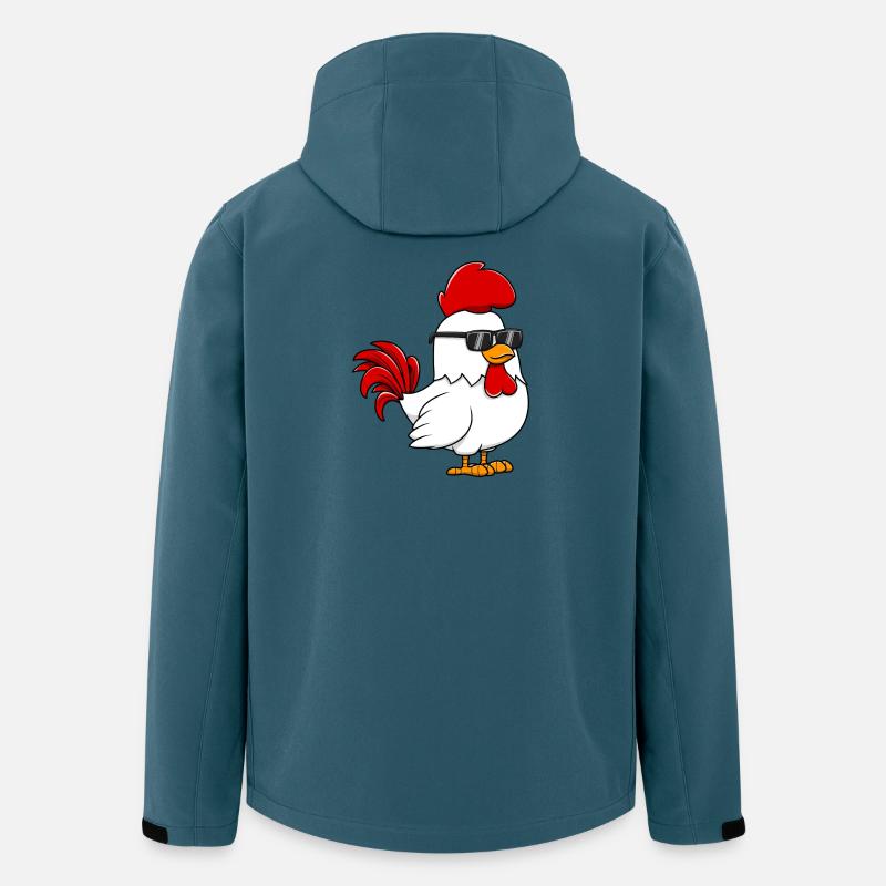 Hahn Huhn - Recycelte Männer Softshell-Jacke von Stanley/Stella - Dunkles Petrol