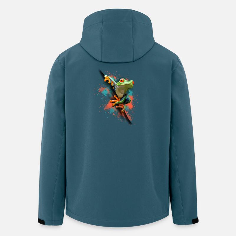Frog - Stanley/Stella herre softshelljakke i genanvendt polyester - mørk petrol
