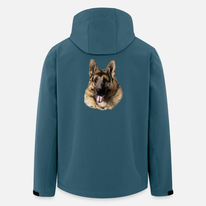 Schäferhund - Recycelte Männer Softshell-Jacke von Stanley/Stella - Dunkles Petrol