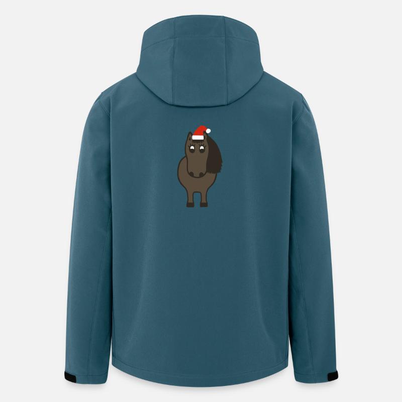 Pony Weihnachten - Recycelte Männer Softshell-Jacke von Stanley/Stella - Dunkles Petrol