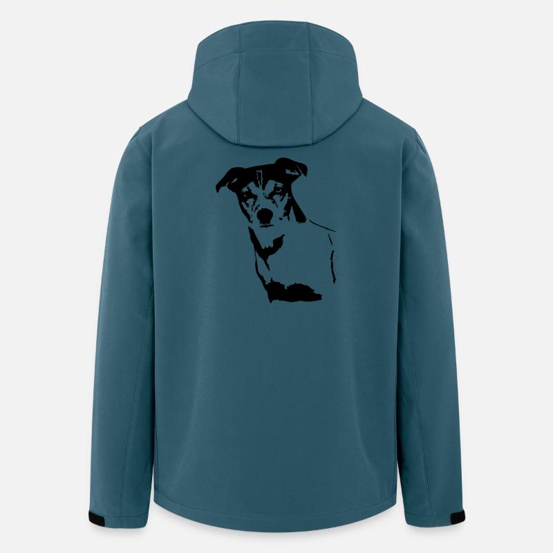 Jack Russell Terrier Kopf - Recycelte Männer Softshell-Jacke von Stanley/Stella - Dunkles Petrol