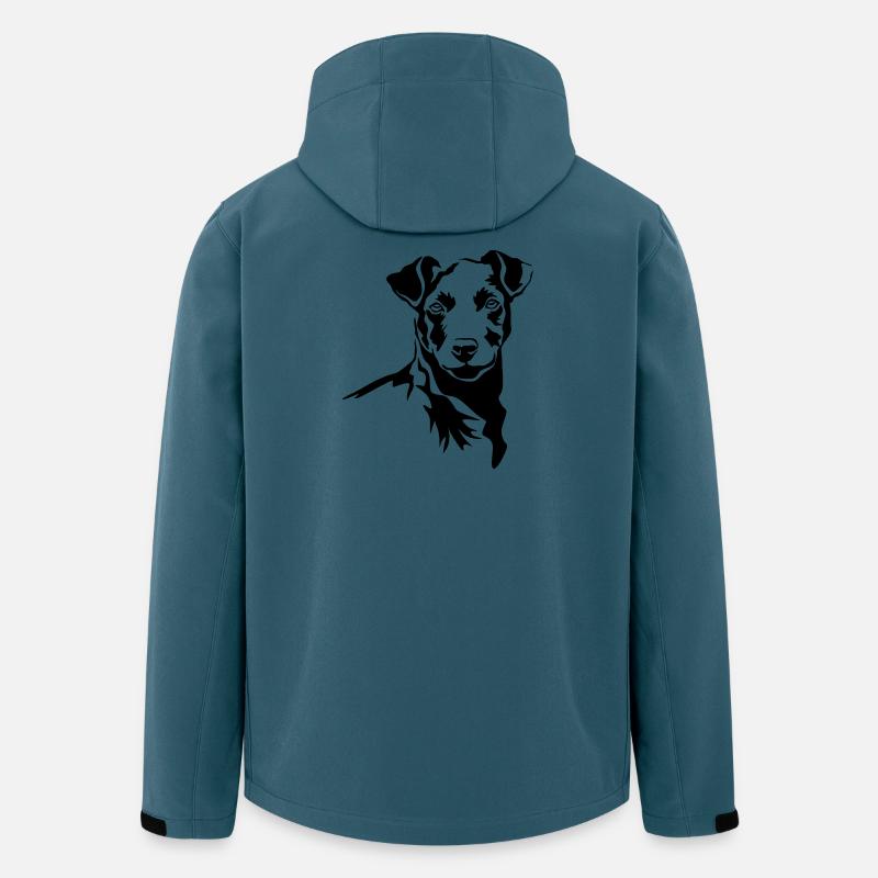 Tête de Patterdale Terrier - Veste softshell homme en polyester recyclé Stanley/Stella - bleu pétrole foncé