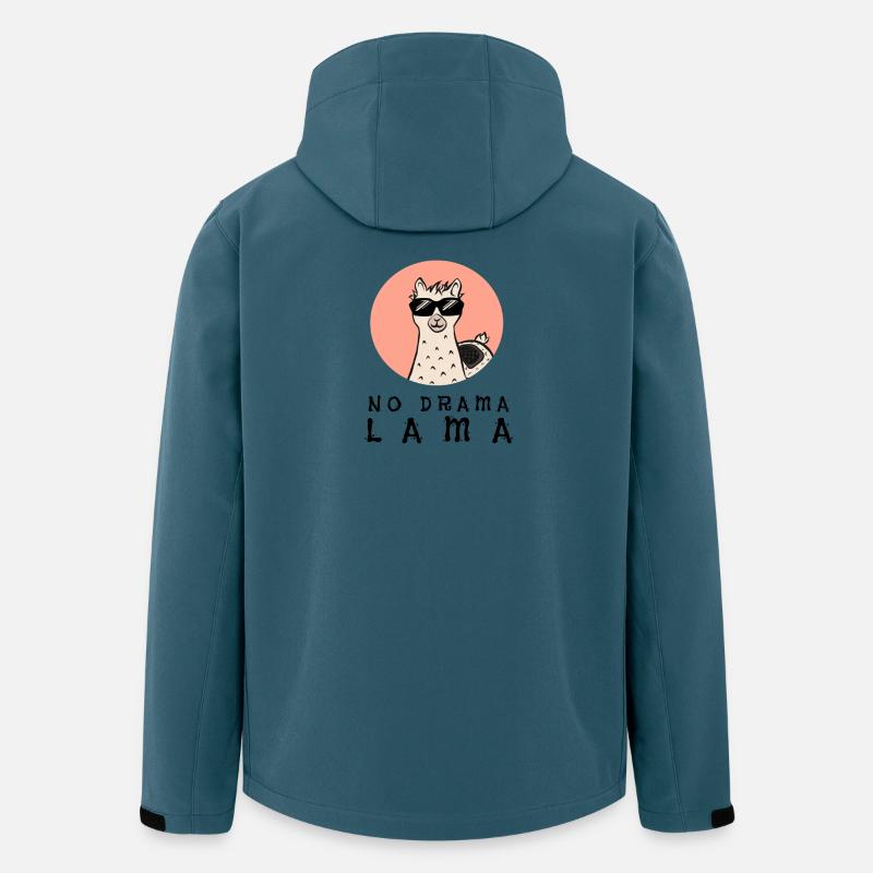 NO DRAMA LAMA - Recycelte Männer Softshell-Jacke von Stanley/Stella - Dunkles Petrol