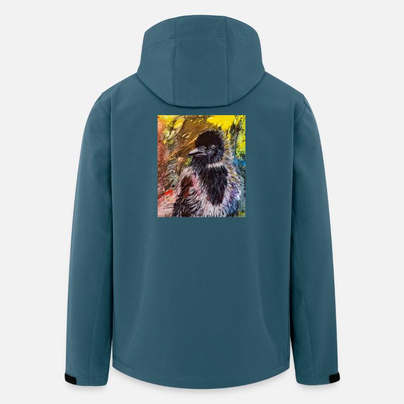 Krähe - Recycelte Männer Softshell-Jacke von Stanley/Stella - Dunkles Petrol