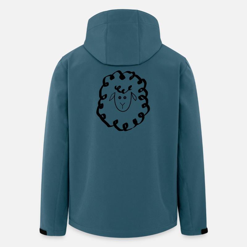 Schafe Schäfchen Lamm - Recycelte Männer Softshell-Jacke von Stanley/Stella - Dunkles Petrol