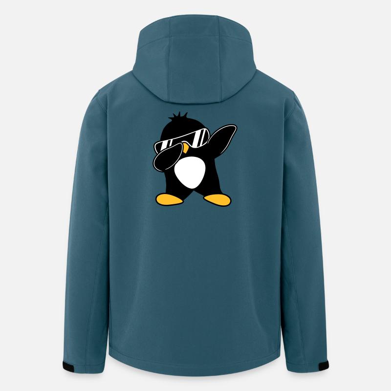 Dabbing Pinguin - Recycelte Männer Softshell-Jacke von Stanley/Stella - Dunkles Petrol