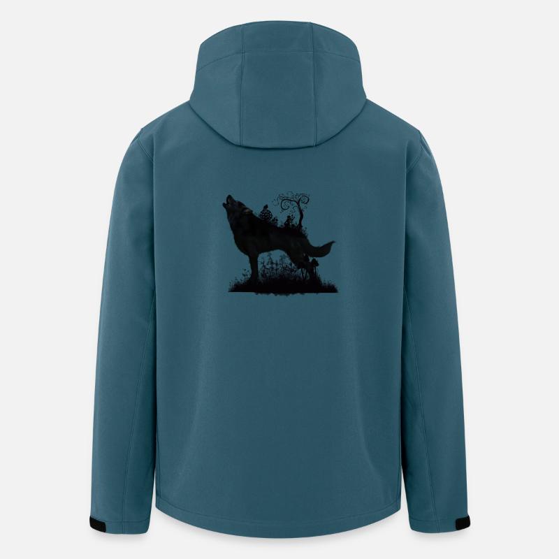 Awesome wolf with fairy at night - Men’s Recycled Softshell Jacket by Stanley/Stella - stargazer