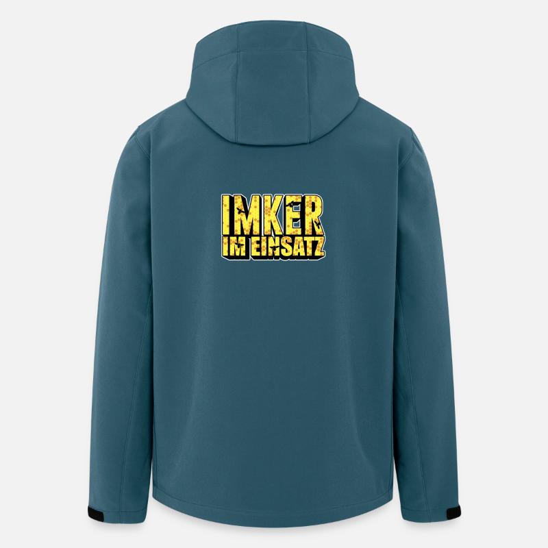 Imker im Einsatz - Recycelte Männer Softshell-Jacke von Stanley/Stella - Dunkles Petrol