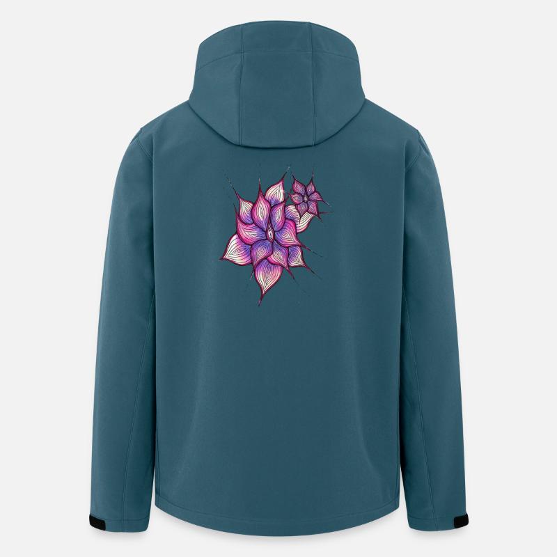 Vulva Blume - Recycelte Männer Softshell-Jacke von Stanley/Stella - Dunkles Petrol