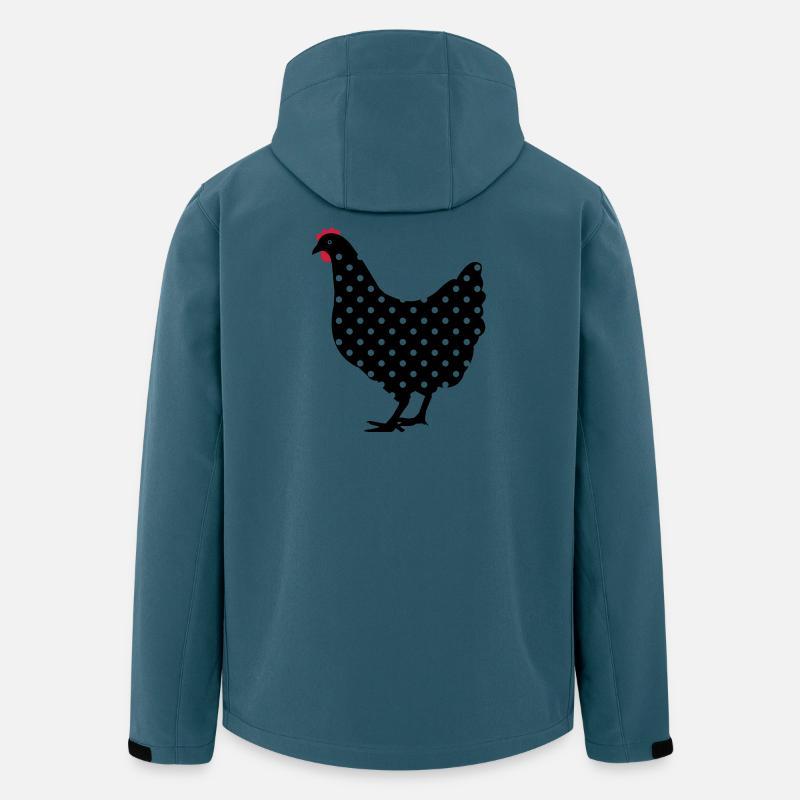 Huhn Henne gepunktet - Recycelte Männer Softshell-Jacke von Stanley/Stella - Dunkles Petrol