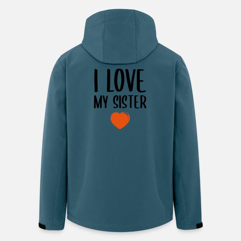 J'aime ma soeur - Veste softshell homme en polyester recyclé Stanley/Stella - bleu pétrole foncé