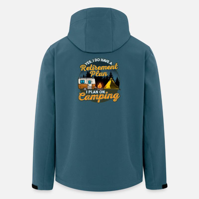 Camping Ruhestand Camper - Recycelte Männer Softshell-Jacke von Stanley/Stella - Dunkles Petrol