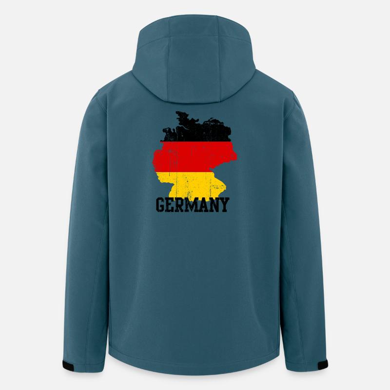RedYellow Germany Silhouette - Recycelte Männer Softshell-Jacke von Stanley/Stella - Dunkles Petrol
