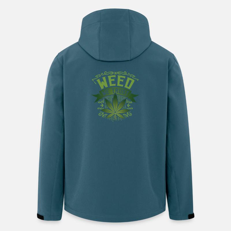 Weed Trust Cannabis Design - Recycelte Männer Softshell-Jacke von Stanley/Stella - Dunkles Petrol