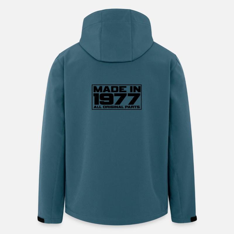 1977 - Recycelte Männer Softshell-Jacke von Stanley/Stella - Dunkles Petrol