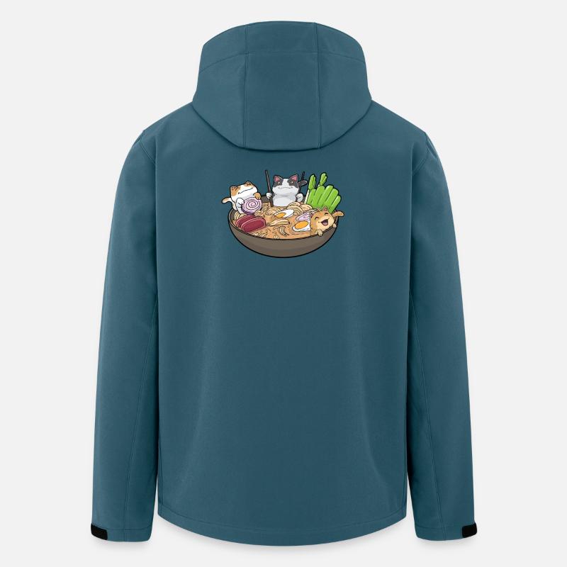 Ramen Katzen Kawaii - Recycelte Männer Softshell-Jacke von Stanley/Stella - Dunkles Petrol