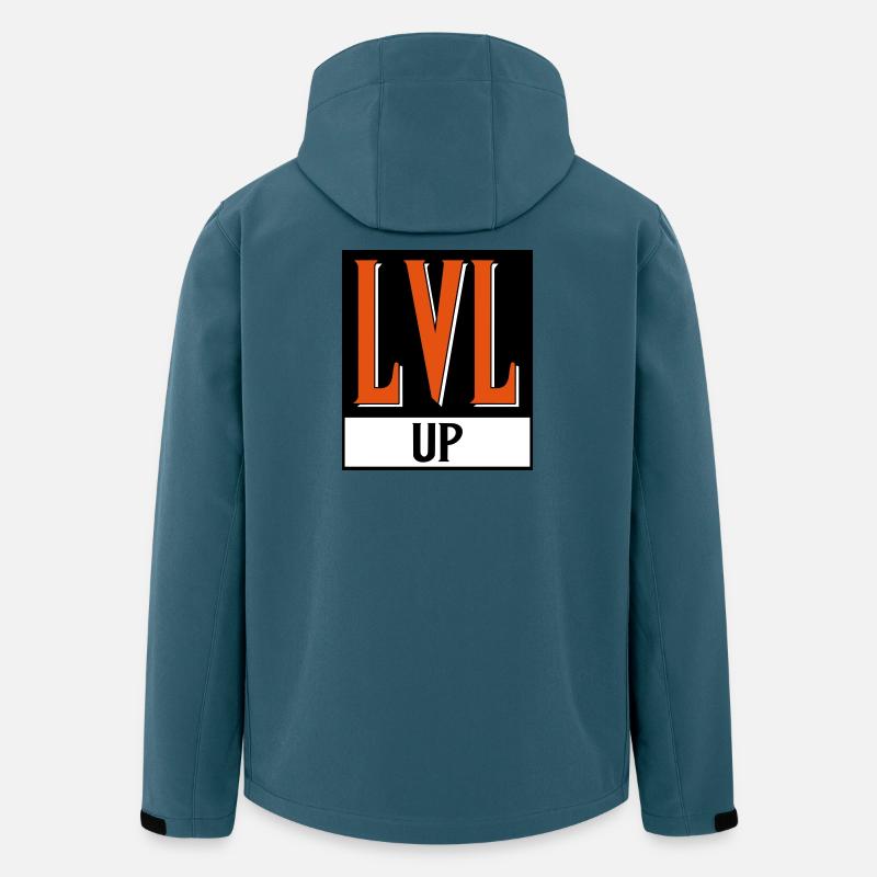level up nerd cod - Veste softshell homme en polyester recyclé Stanley/Stella - bleu pétrole foncé