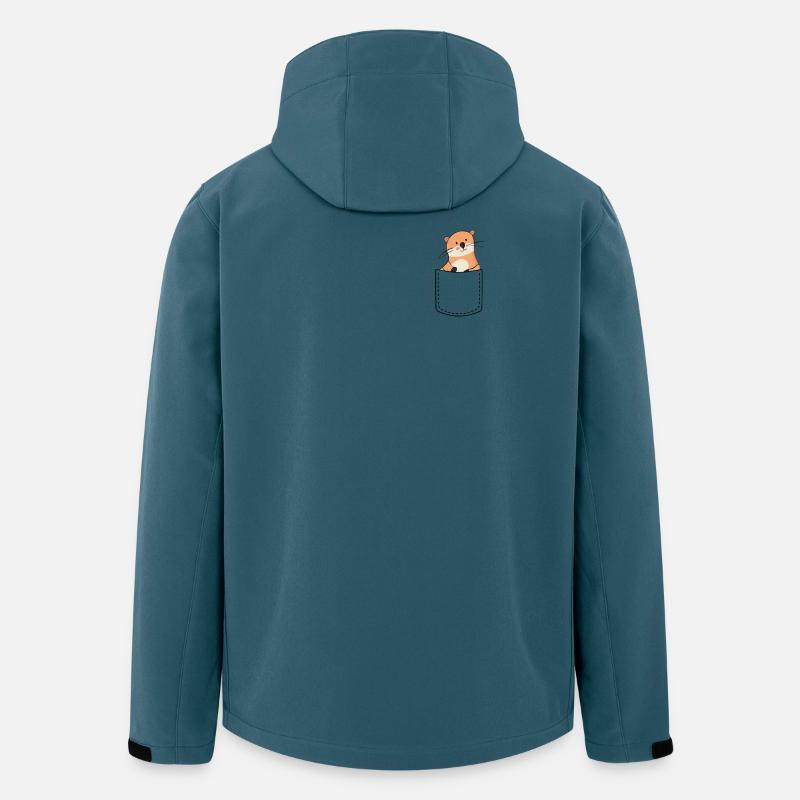 Loutres - Veste softshell homme en polyester recyclé Stanley/Stella - bleu pétrole foncé