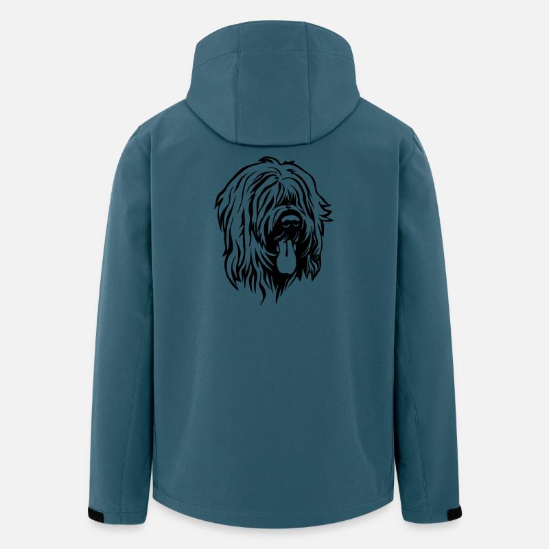 Tête de Briard - Veste softshell homme en polyester recyclé Stanley/Stella - bleu pétrole foncé