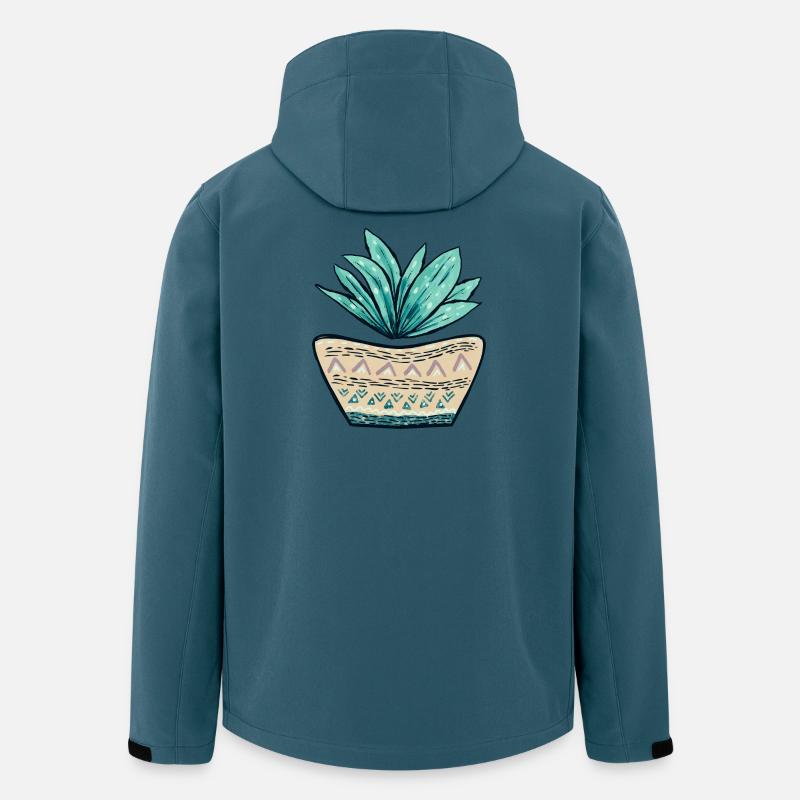 Sukkulenten Topf Muster - Recycelte Männer Softshell-Jacke von Stanley/Stella - Dunkles Petrol