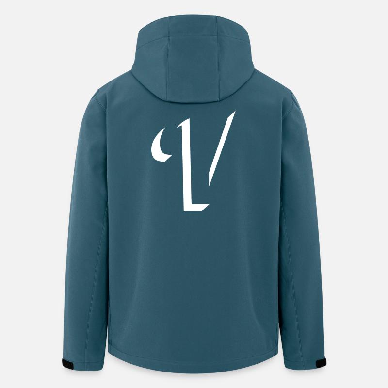 Letter V, Name, der Buchstabe V - Recycelte Männer Softshell-Jacke von Stanley/Stella - Dunkles Petrol