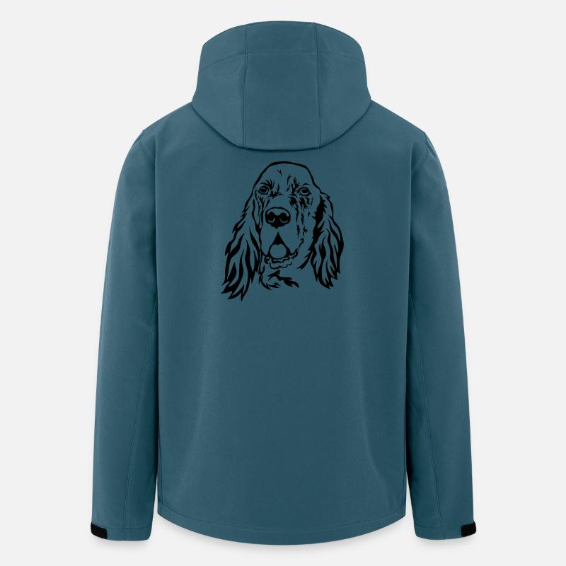 Englischer Setter Kopf - Recycelte Männer Softshell-Jacke von Stanley/Stella - Dunkles Petrol