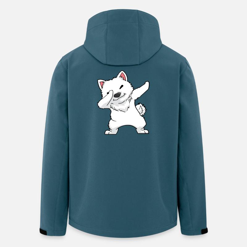 Samojede Dabbing Kawaii - Recycelte Männer Softshell-Jacke von Stanley/Stella - Dunkles Petrol