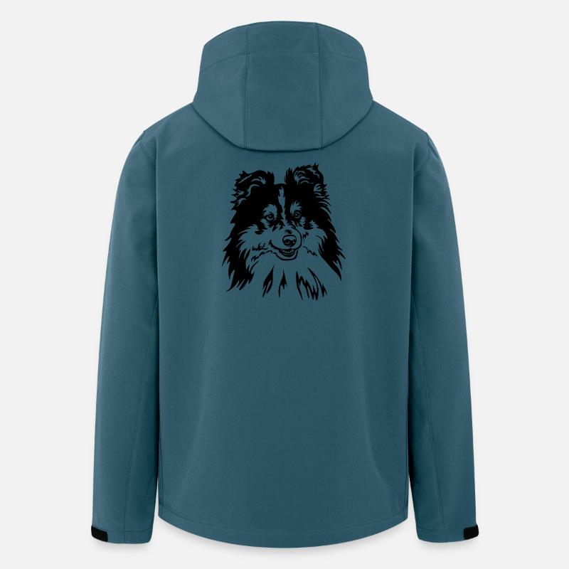 Sheltie Head - Men’s Recycled Softshell Jacket by Stanley/Stella - stargazer