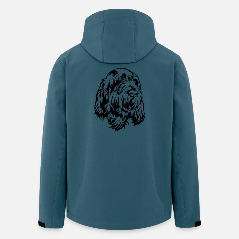 Spinone Italiano Kopf - Recycelte Männer Softshell-Jacke von Stanley/Stella - Dunkles Petrol