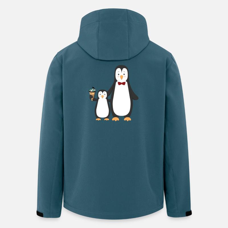 Penguins avec de la glace - Veste softshell homme en polyester recyclé Stanley/Stella - bleu pétrole foncé