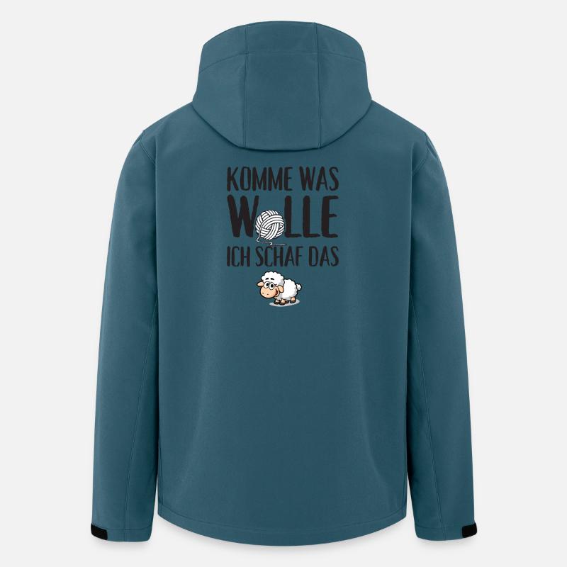 Komme was Wolle ich Schaf das - Recycelte Männer Softshell-Jacke von Stanley/Stella - Dunkles Petrol