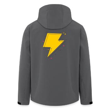 Dynamic Ray in Gelb und Schwarz - Recycelte Männer Softshell-Jacke von Stanley/Stella - Dunkles Petrol - Hinten - AI Model Male 185 light (185cm)