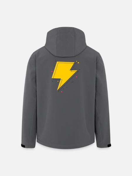 Dynamic Ray in Yellow and Black - Men’s Recycled Softshell Jacket by Stanley/Stella - stargazer