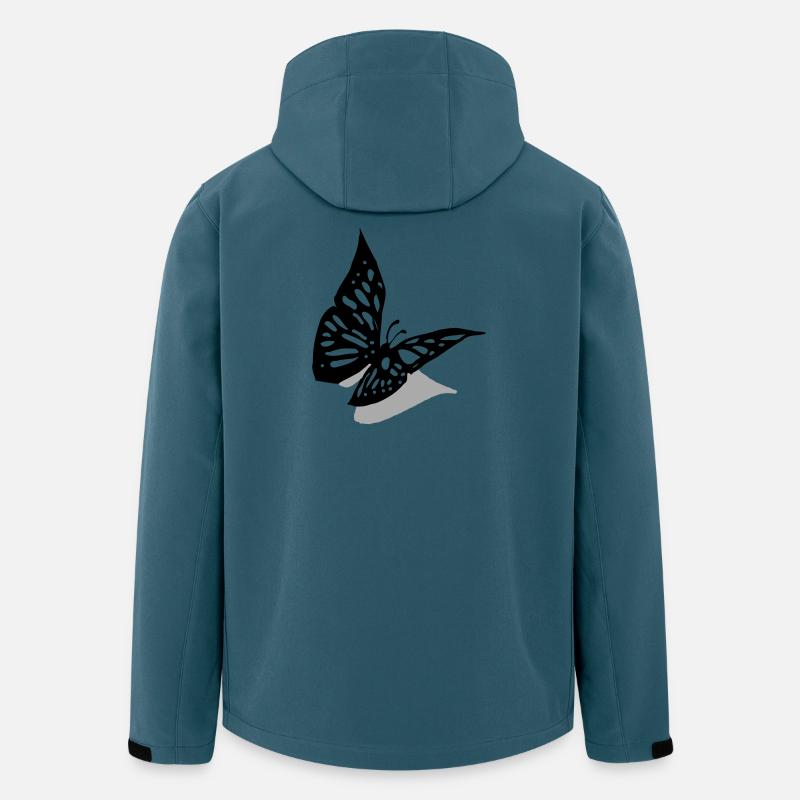 Schmetterling 3D - Recycelte Männer Softshell-Jacke von Stanley/Stella - Dunkles Petrol