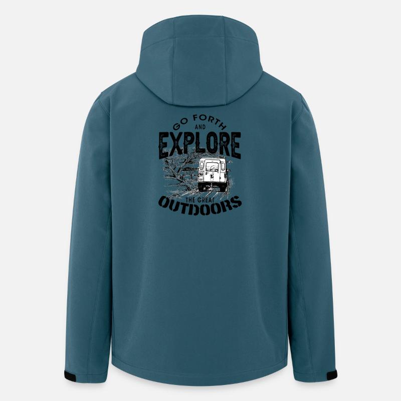 Bush Defender outdoor explore - Recycelte Männer Softshell-Jacke von Stanley/Stella - Dunkles Petrol