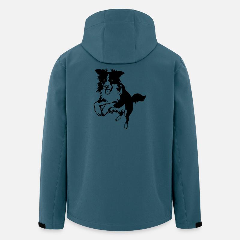 Border Collie - Recycelte Männer Softshell-Jacke von Stanley/Stella - Dunkles Petrol