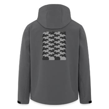 Texture Escher Style Cats - Veste softshell homme en polyester recyclé Stanley/Stella -  - Dos - AI Model Male 185 light (185cm)