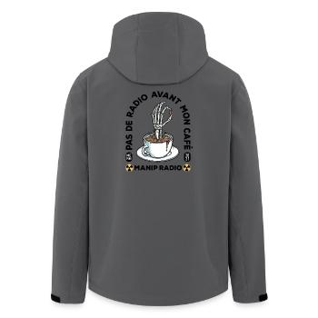 Pas de radio avant mon café Manip radio Radiologie - Veste softshell homme en polyester recyclé Stanley/Stella -  - Dos - AI Model Male 185 light (185cm)
