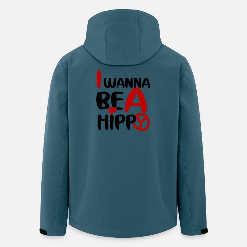 I WANNA BE A HIPPY, PLAIN - Recycelte Männer Softshell-Jacke von Stanley/Stella - Dunkles Petrol