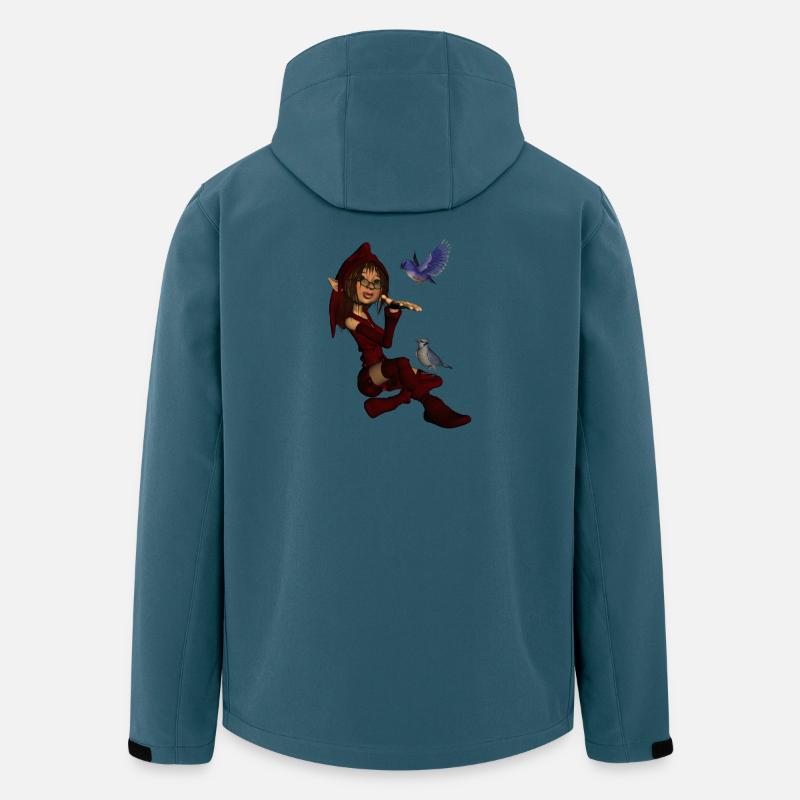Kleine Fee mit Vögeln - Recycelte Männer Softshell-Jacke von Stanley/Stella - Dunkles Petrol