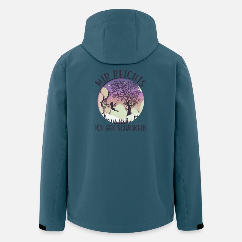 Mädchen auf Schaukel Mir Reichts Ich Geh Schaukeln - Recycelte Männer Softshell-Jacke von Stanley/Stella - Dunkles Petrol