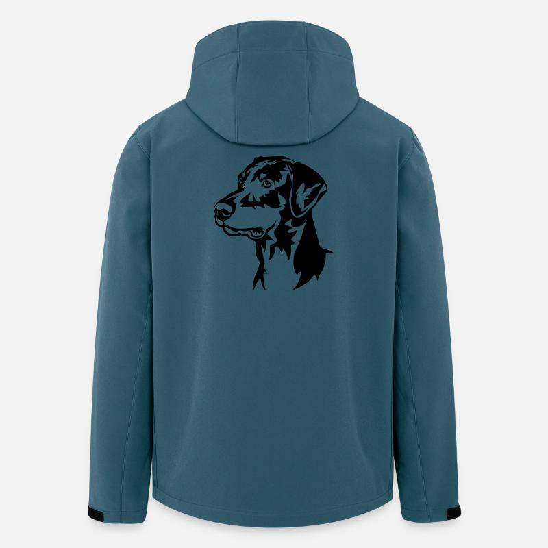 Tête de Doberman - Veste softshell homme en polyester recyclé Stanley/Stella - bleu pétrole foncé