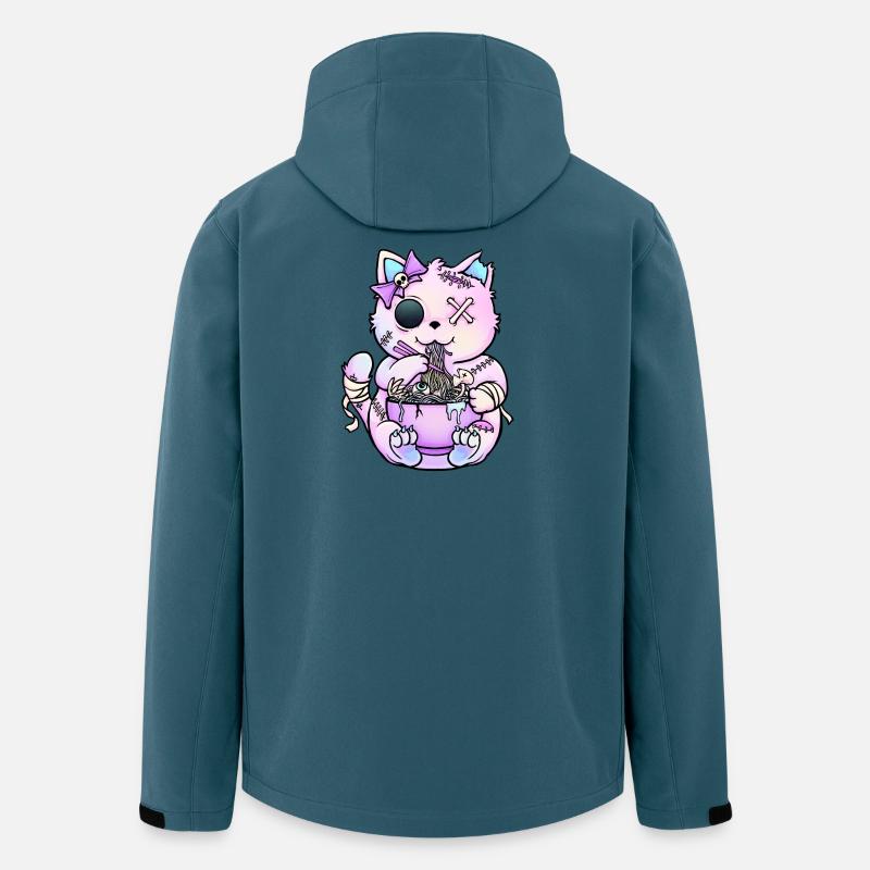 Pastel-Gothic-Katze Ramen - Recycelte Männer Softshell-Jacke von Stanley/Stella - Dunkles Petrol