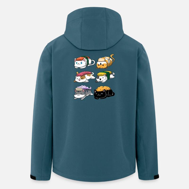 Sushi Katze Anime - Recycelte Männer Softshell-Jacke von Stanley/Stella - Dunkles Petrol